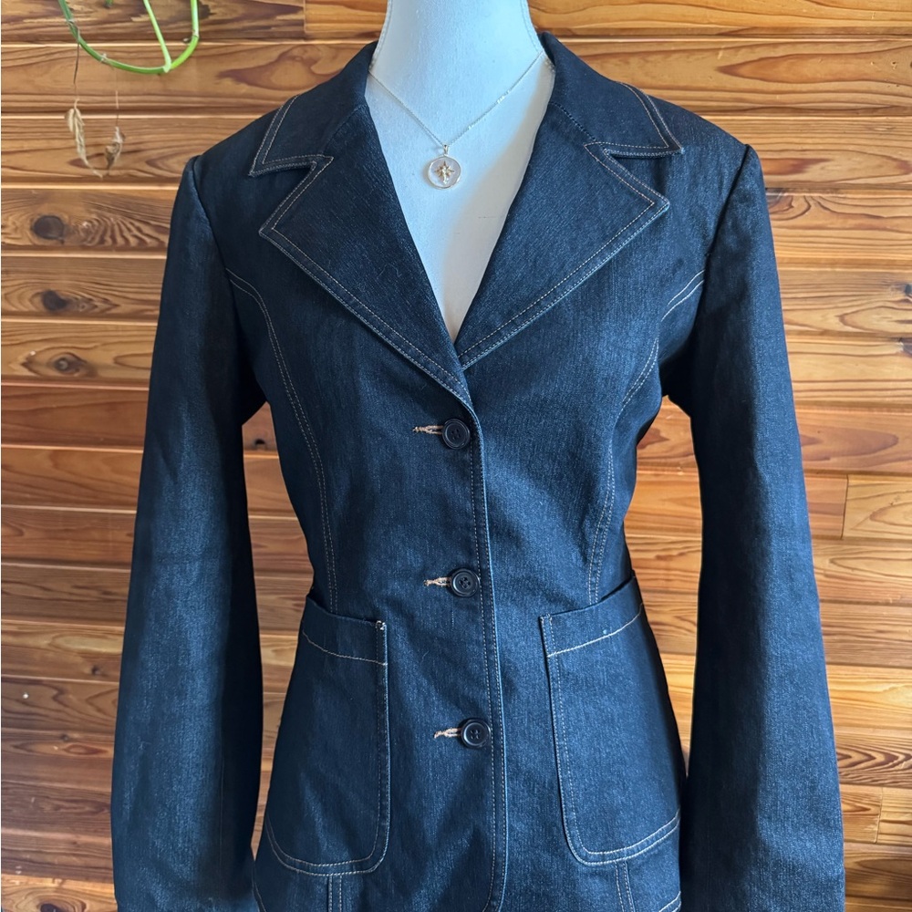 Roxy Dark Blue Denim Blazer